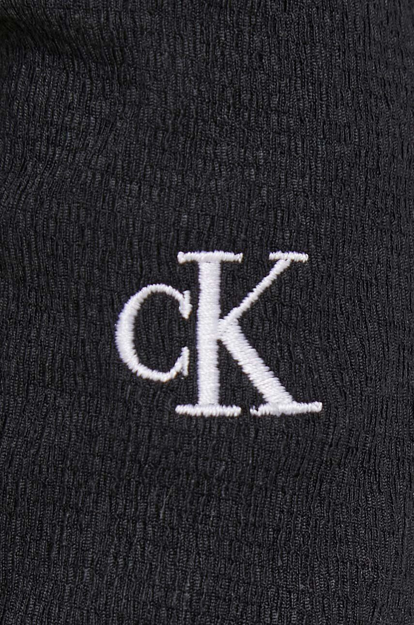 Calvin Klein Jeans Tričko s dlhým rukávom dámsky čierna farba - Pepit.sk