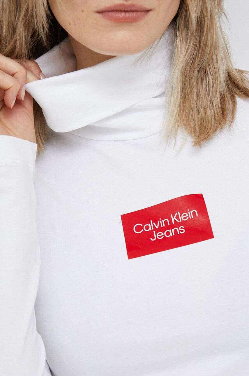 Calvin Klein Jeans Tričko s dlhým rukávom dámsky čierna farba odhalené ramená - Pepit.sk