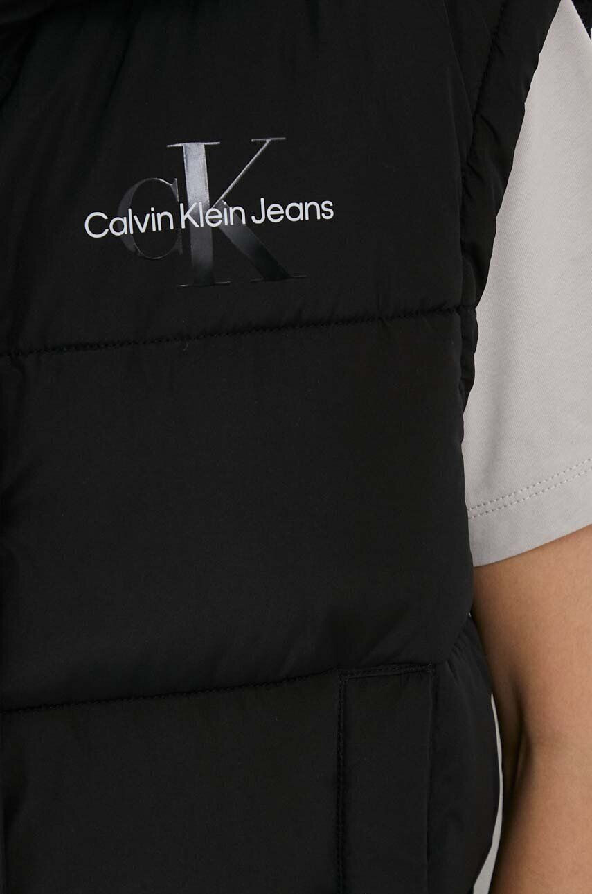 Calvin Klein Jeans Vesta dámsky čierna farba zimný - Pepit.sk