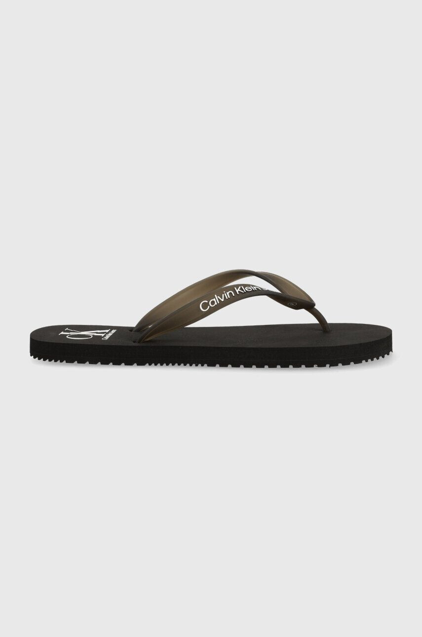 Calvin Klein Jeans Žabky BEACH SANDAL AOP pánske čierna farba YM0YM00656 - Pepit.sk