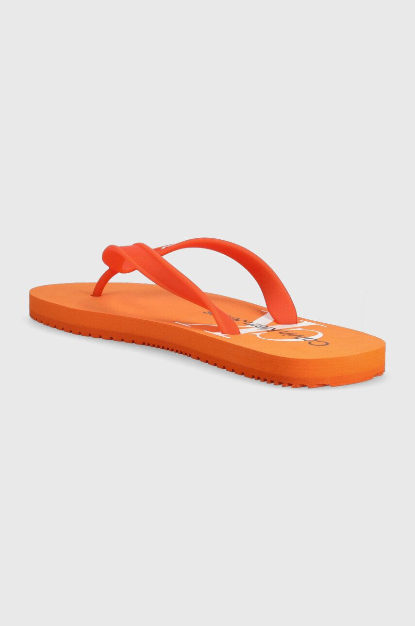 Calvin Klein Jeans Žabky BEACH SANDAL MONOGRAM TPU pánske oranžová farba - Pepit.sk