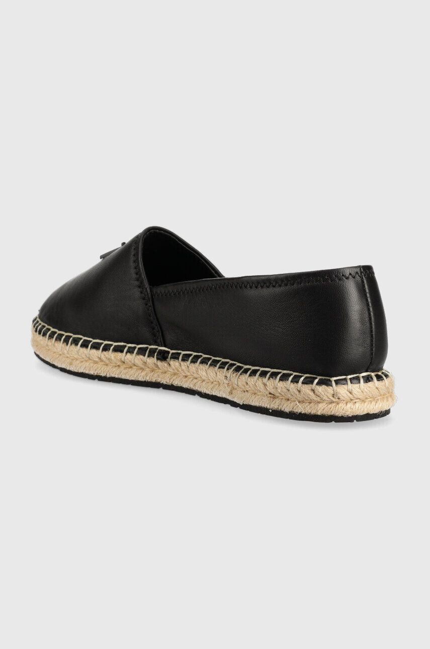 Calvin Klein Kožené espadrilky ESPADRILLE W/HW čierna farba HW0HW01457 - Pepit.sk