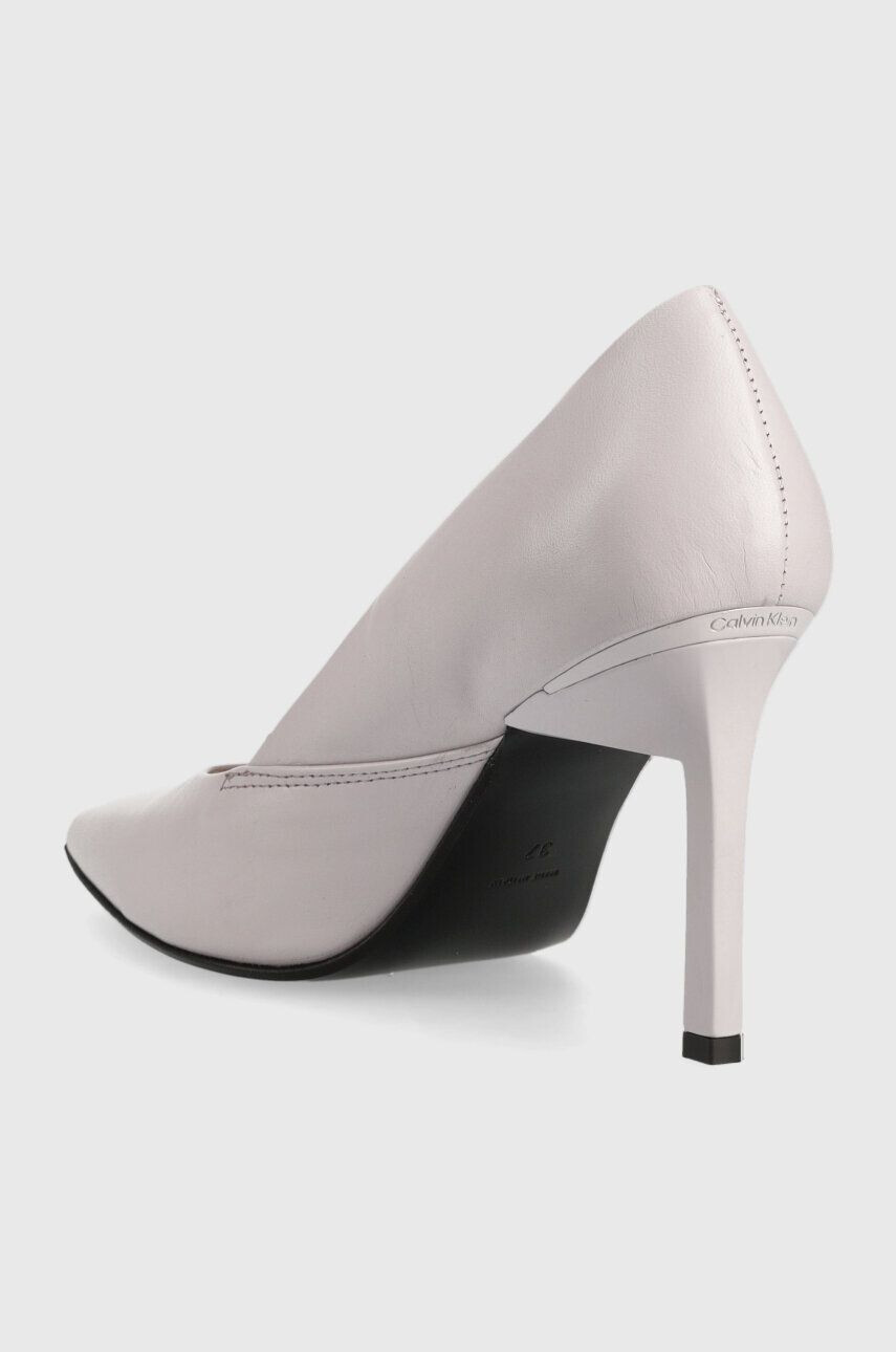 Calvin Klein Kožené ihličky GEO STILETTO PUMP 90 fialová farba HW0HW01769 - Pepit.sk