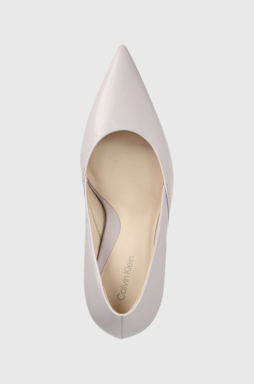 Calvin Klein Kožené ihličky GEO STILETTO PUMP 90 fialová farba HW0HW01769 - Pepit.sk