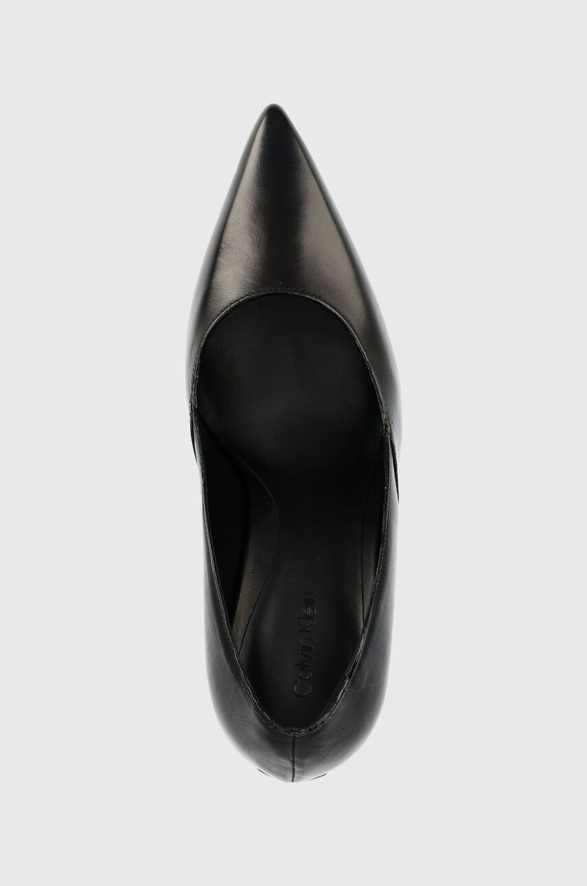 Calvin Klein Kožené ihličky HW0HW01346 GEO STILETTO PUMP 90 čierna farba - Pepit.sk