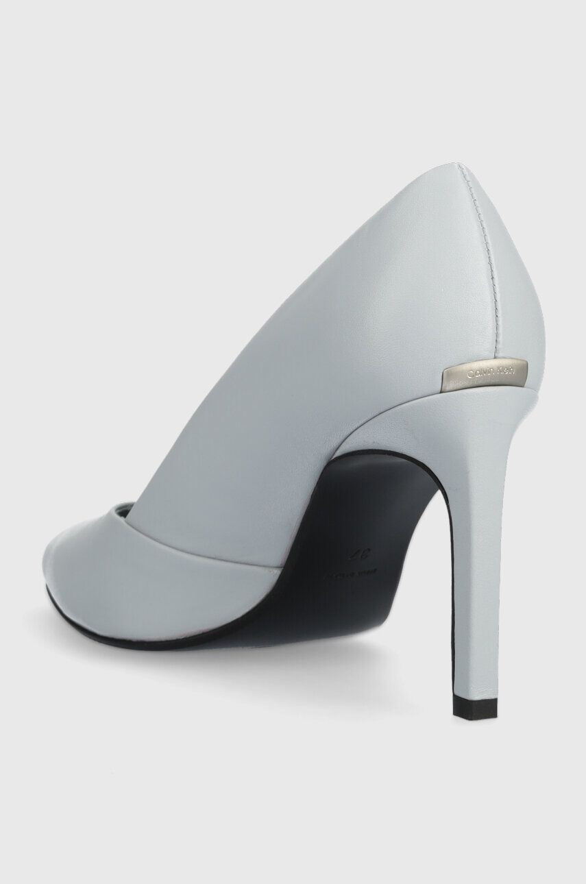 Calvin Klein Kožené ihličky Stiletto Pump 90 čierna farba - Pepit.sk