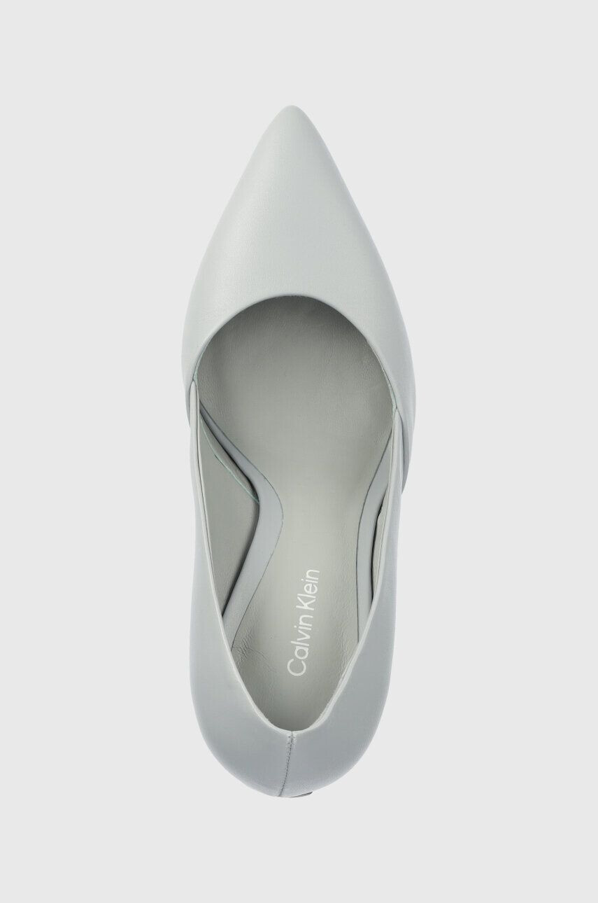 Calvin Klein Kožené ihličky Stiletto Pump 90 čierna farba - Pepit.sk