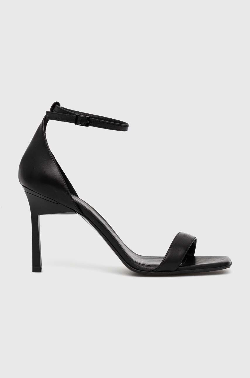 Calvin Klein Kožené sandále GEO STILETTO SANDAL béžová farba HW0HW01610 - Pepit.sk