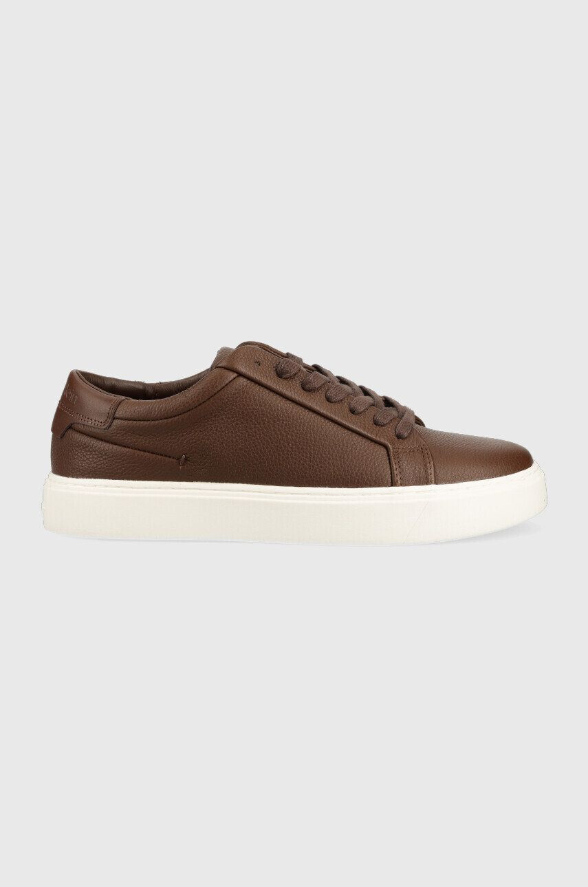 Calvin Klein Kožené tenisky Low Top Lace Up Lth - Pepit.sk