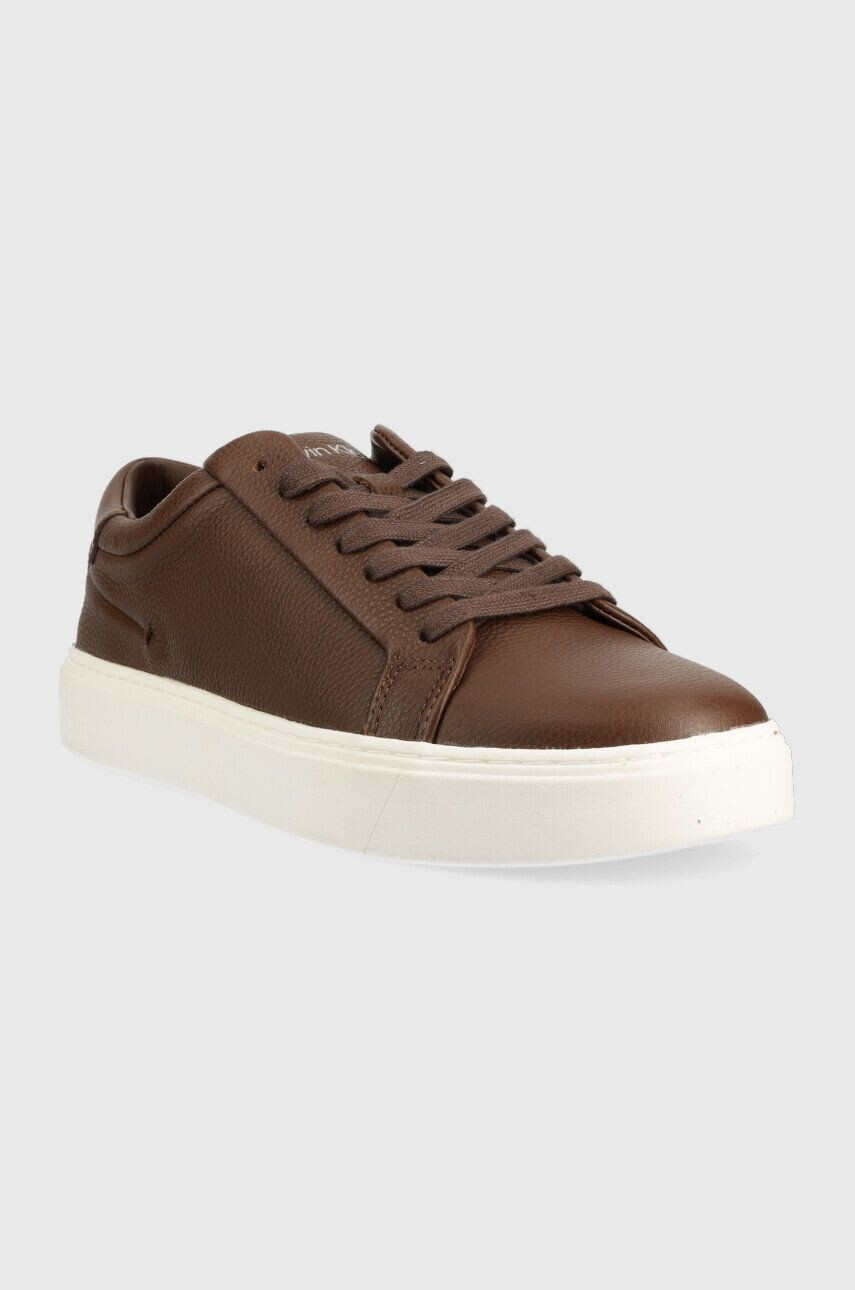 Calvin Klein Kožené tenisky Low Top Lace Up Lth - Pepit.sk