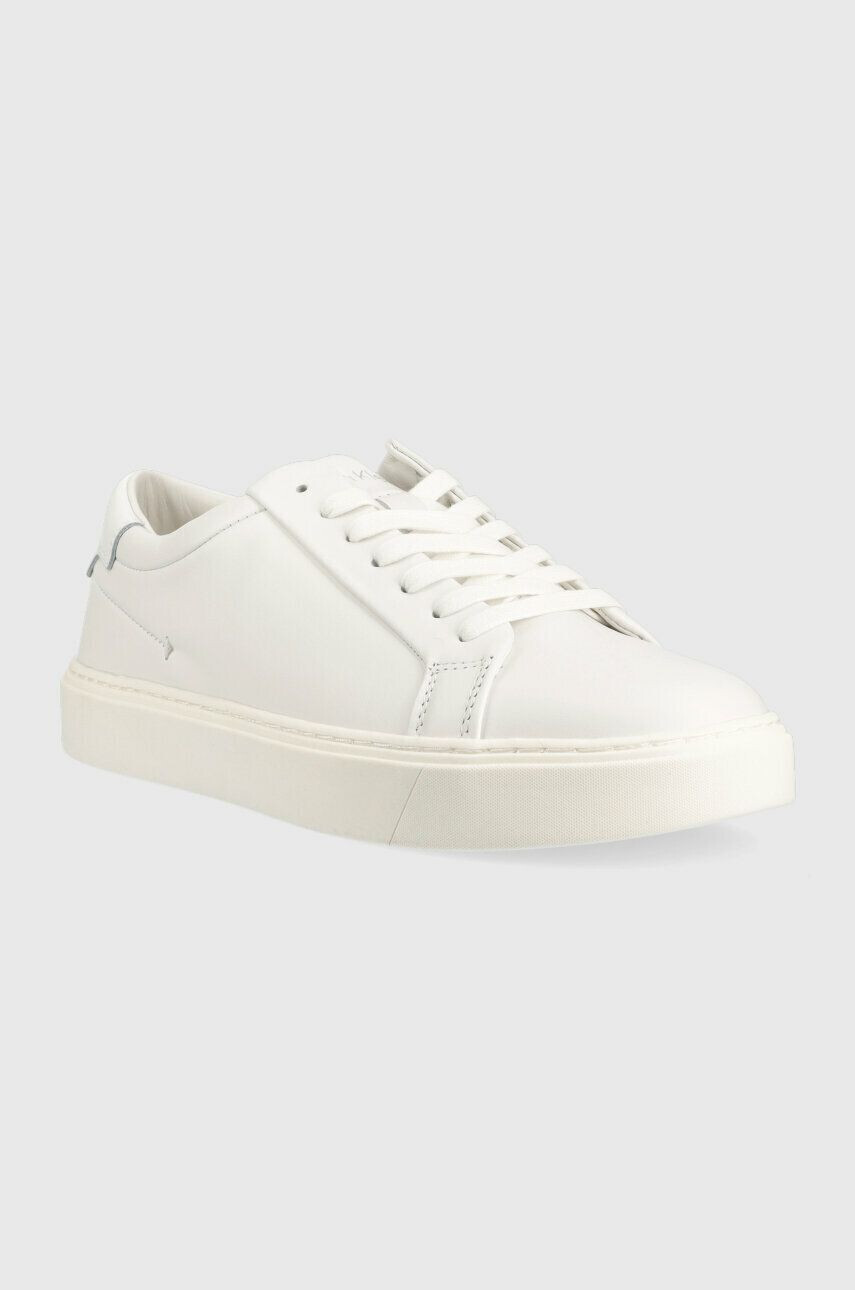 Calvin Klein Kožené tenisky LOW TOP LACE UP LTH SM biela farba HM0HM01018 - Pepit.sk