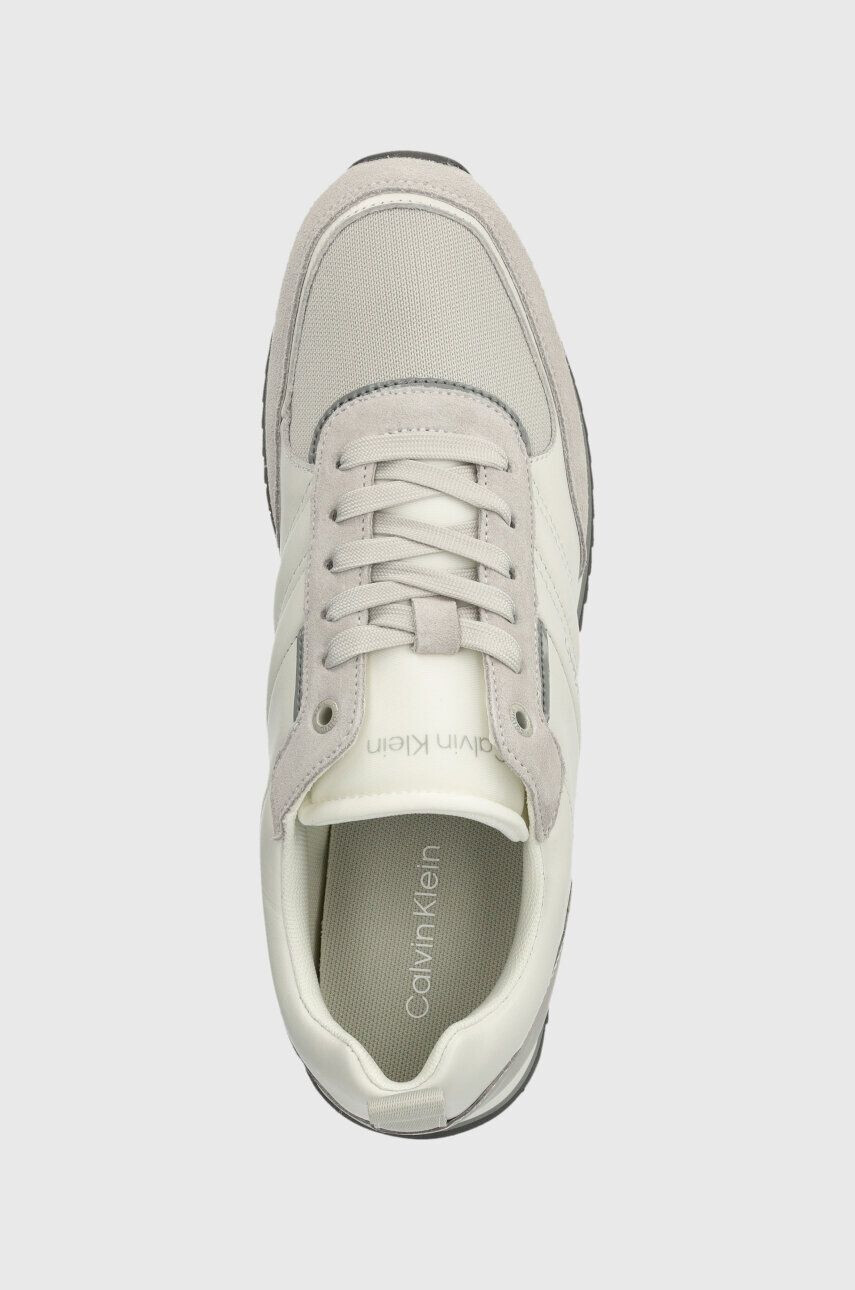 Calvin Klein Kožené tenisky LOW TOP LACE UP MIX šedá farba HM0HM01280 - Pepit.sk