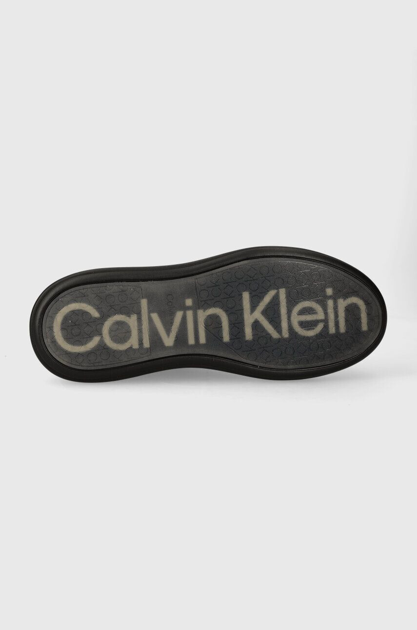 Calvin Klein Kožené tenisky LOW TOP LACE UP PET čierna farba HM0HM01288 - Pepit.sk