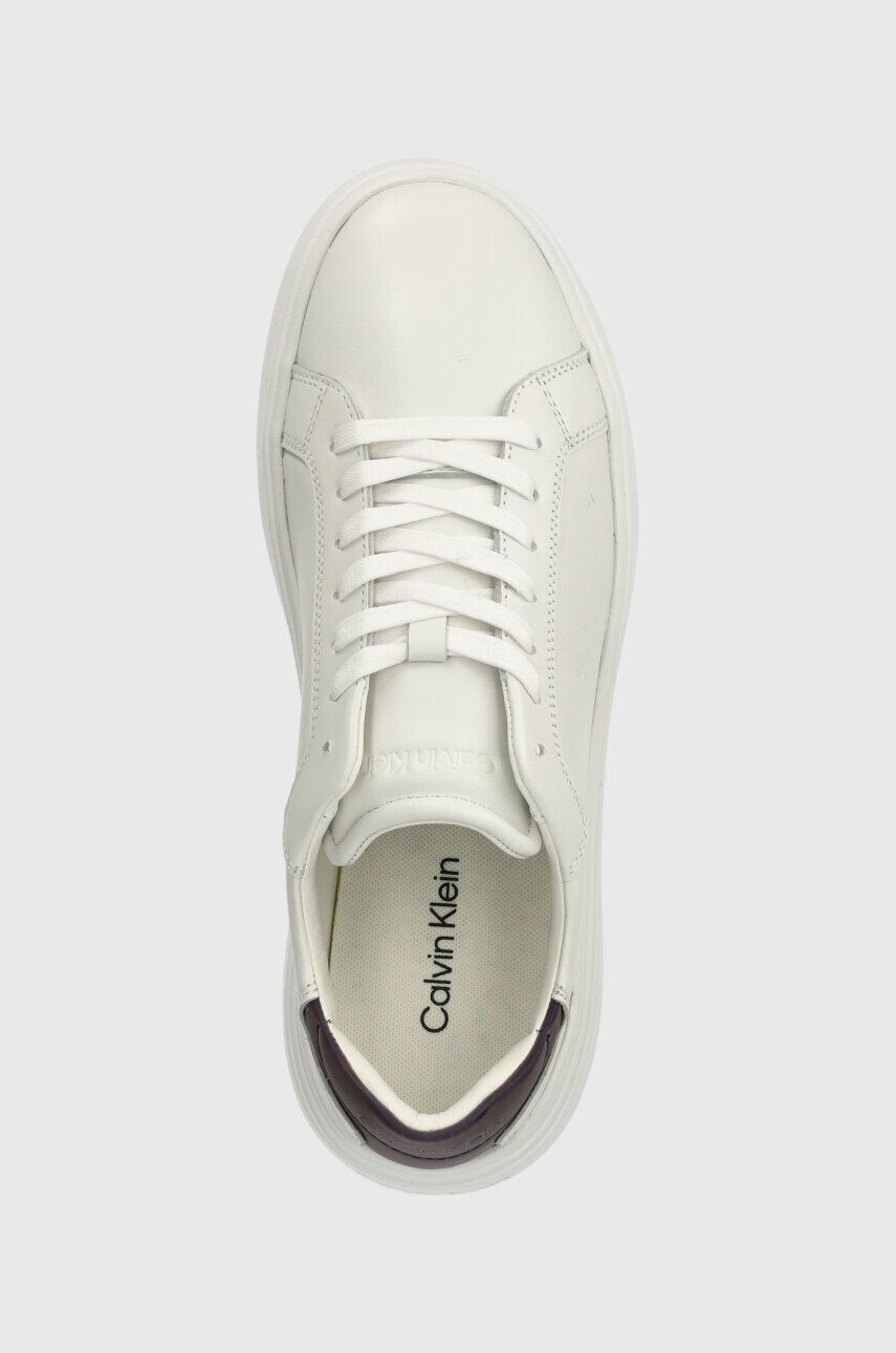 Calvin Klein Kožené tenisky LOW TOP LACE UP PET biela farba HM0HM01288 - Pepit.sk