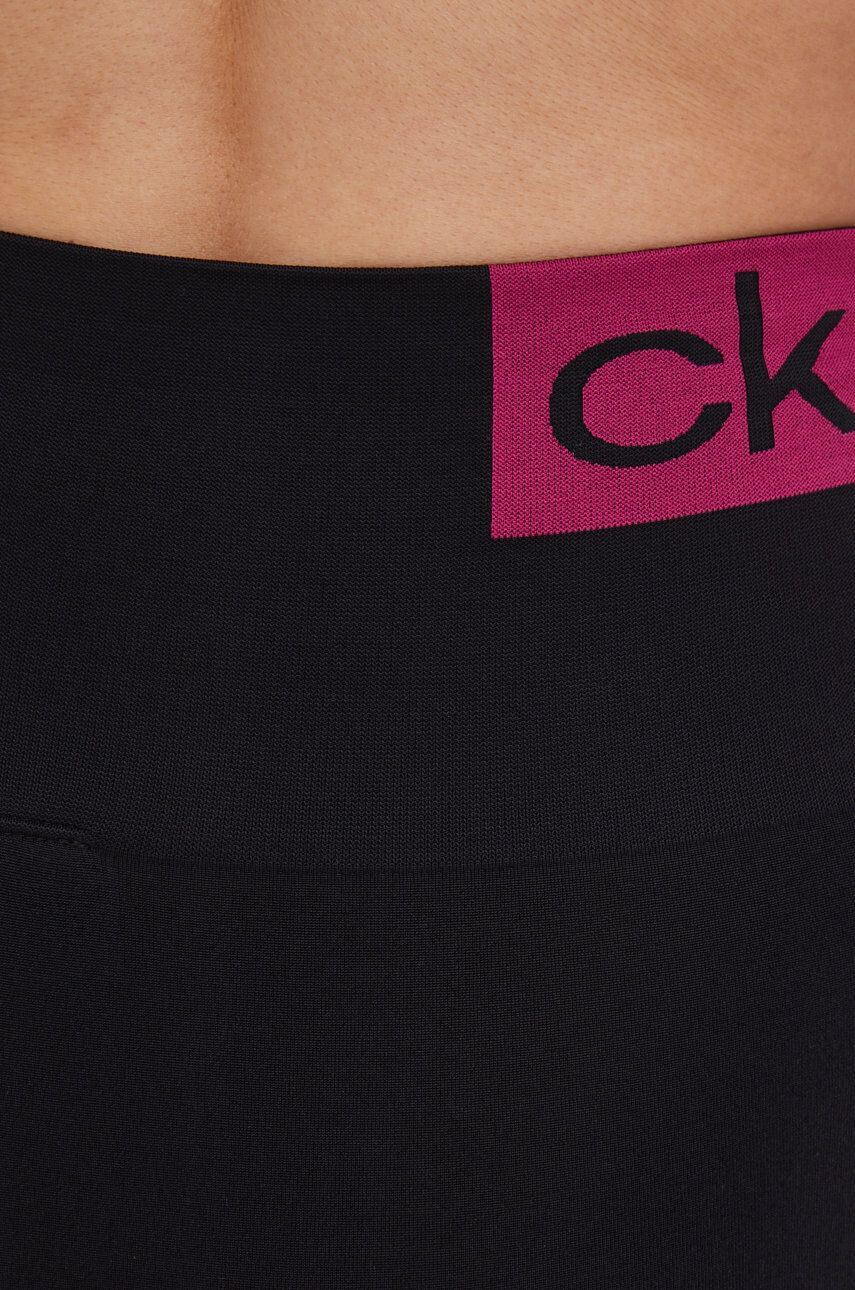 Calvin Klein Legíny dámske čierna farba jednofarebné - Pepit.sk