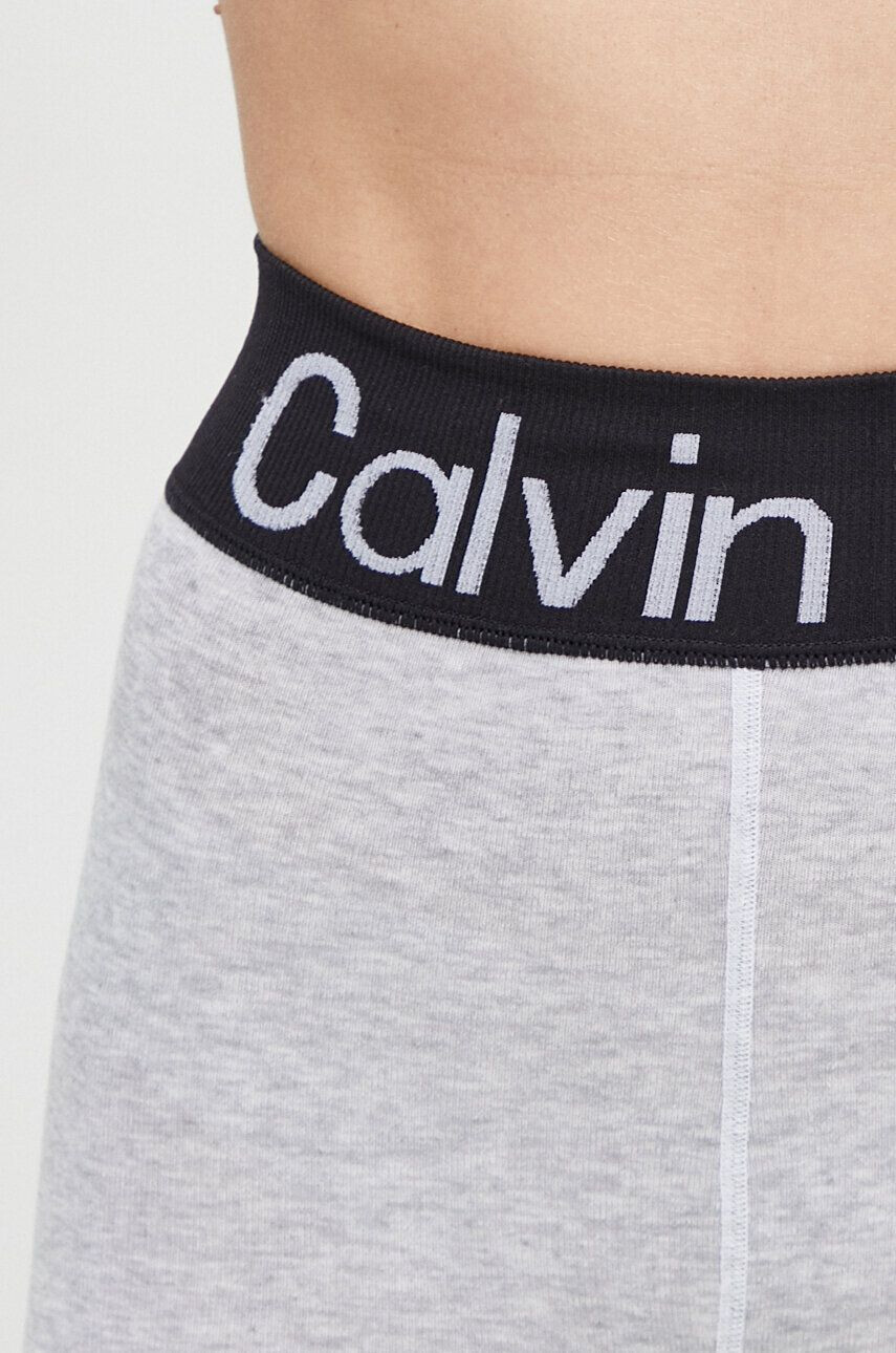 Calvin Klein Legíny dámske šedá farba melanžové - Pepit.sk