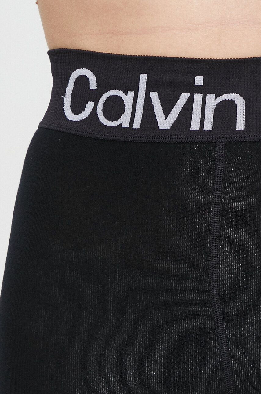 Calvin Klein Legíny dámske čierna farba melanžové - Pepit.sk