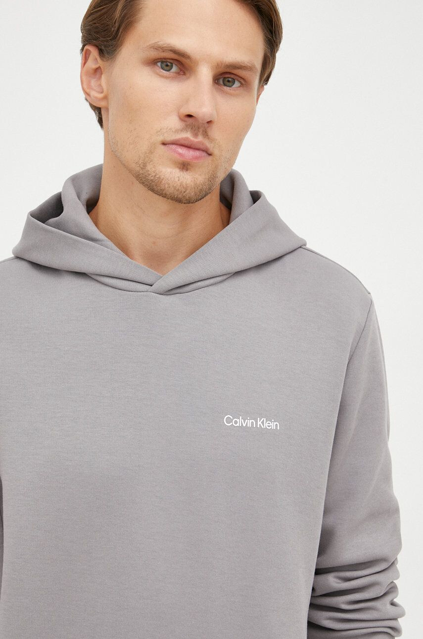 Calvin Klein Mikina pánska šedá farba jednofarebná - Pepit.sk