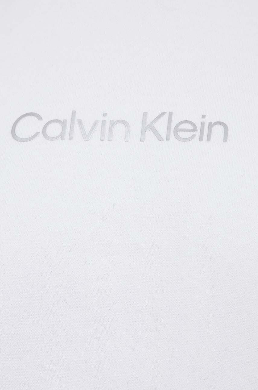 Calvin Klein Mikina dámska biela farba s kapucňou s potlačou - Pepit.sk