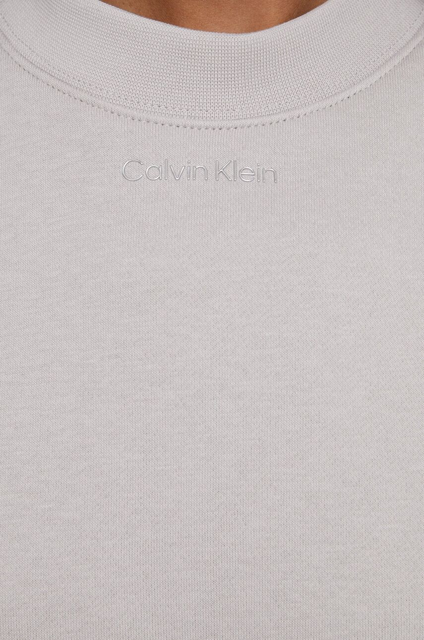 Calvin Klein Mikina dámska šedá farba jednofarebná - Pepit.sk