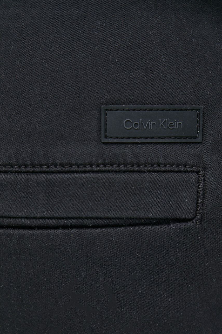 Calvin Klein Nohavice dámske čierna farba rovné vysoký pás - Pepit.sk