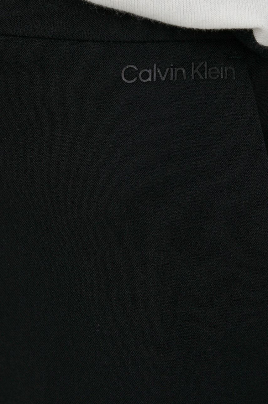 Calvin Klein Nohavice dámske čierna farba cigaretový strih stredne vysoký pás - Pepit.sk