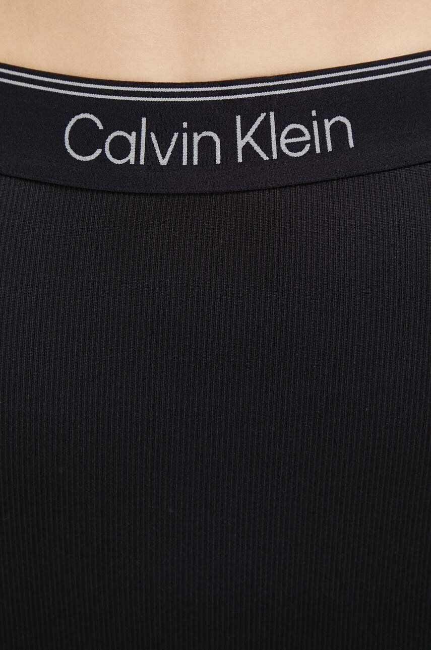 Calvin Klein Performance Tréningové legíny CK Athletic čierna farba jednofarebné - Pepit.sk