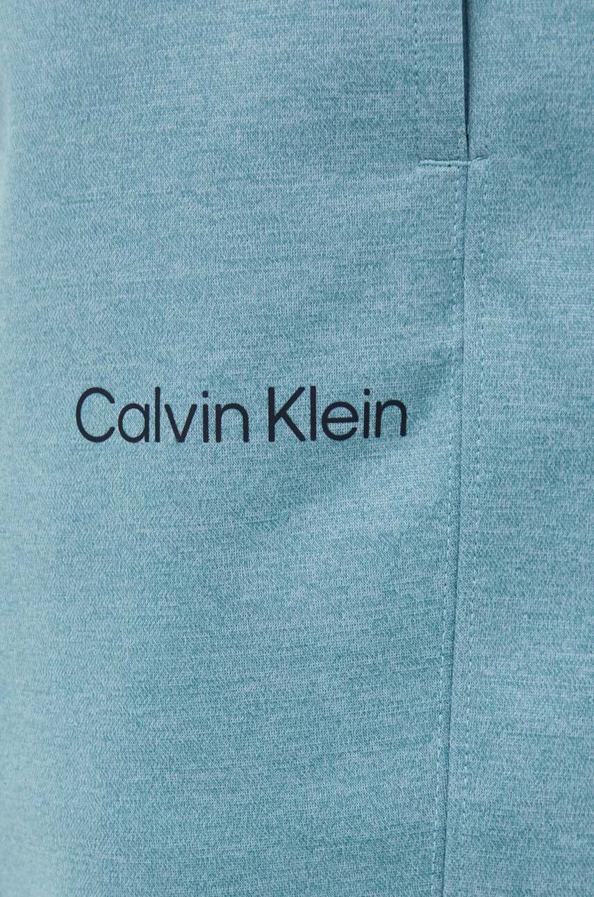 Calvin Klein Performance Tréningové nohavice zelená farba melanžové - Pepit.sk