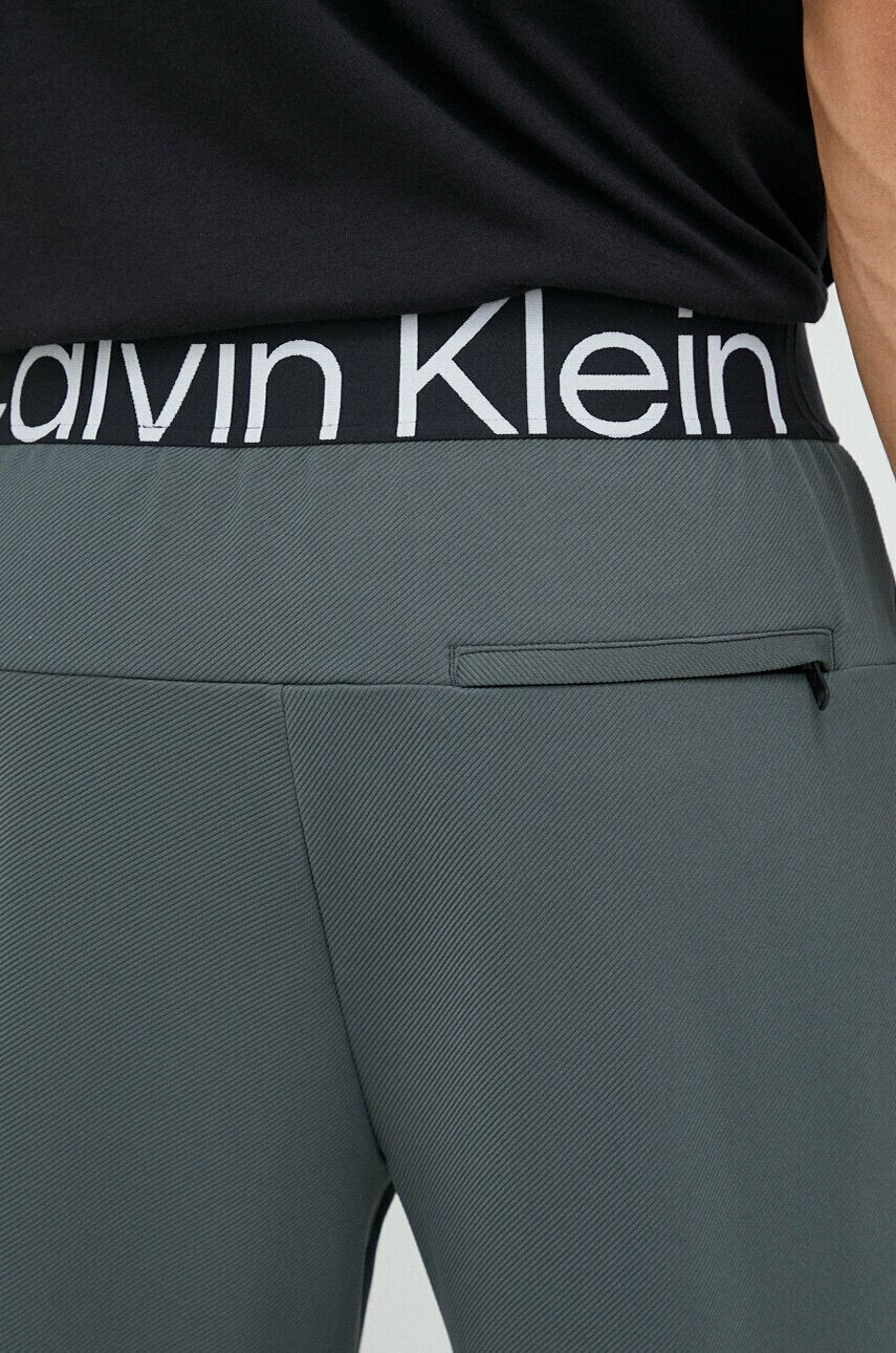 Calvin Klein Performance Tréningové nohavice Effect zelená farba jednofarebné - Pepit.sk