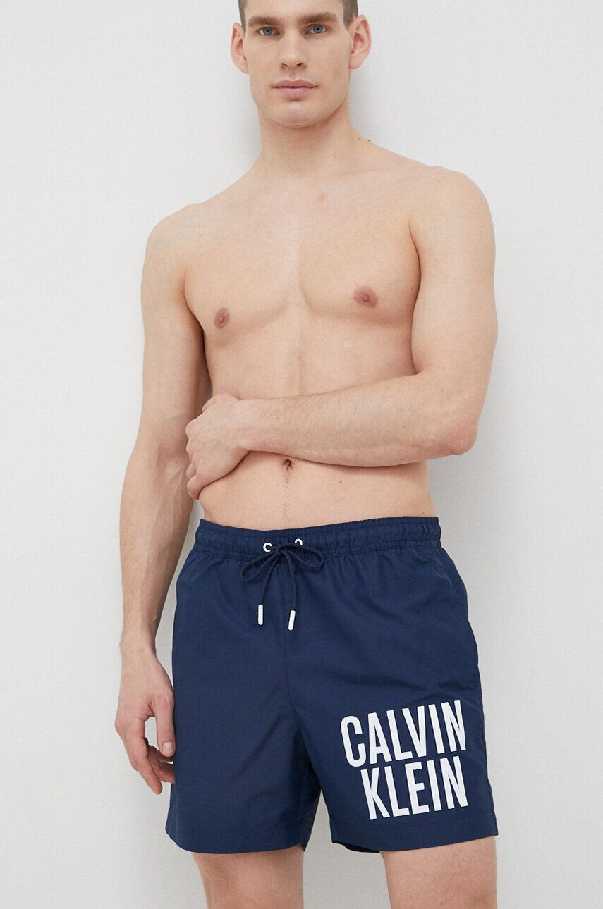 Calvin Klein Plavkové šortky biela farba - Pepit.sk