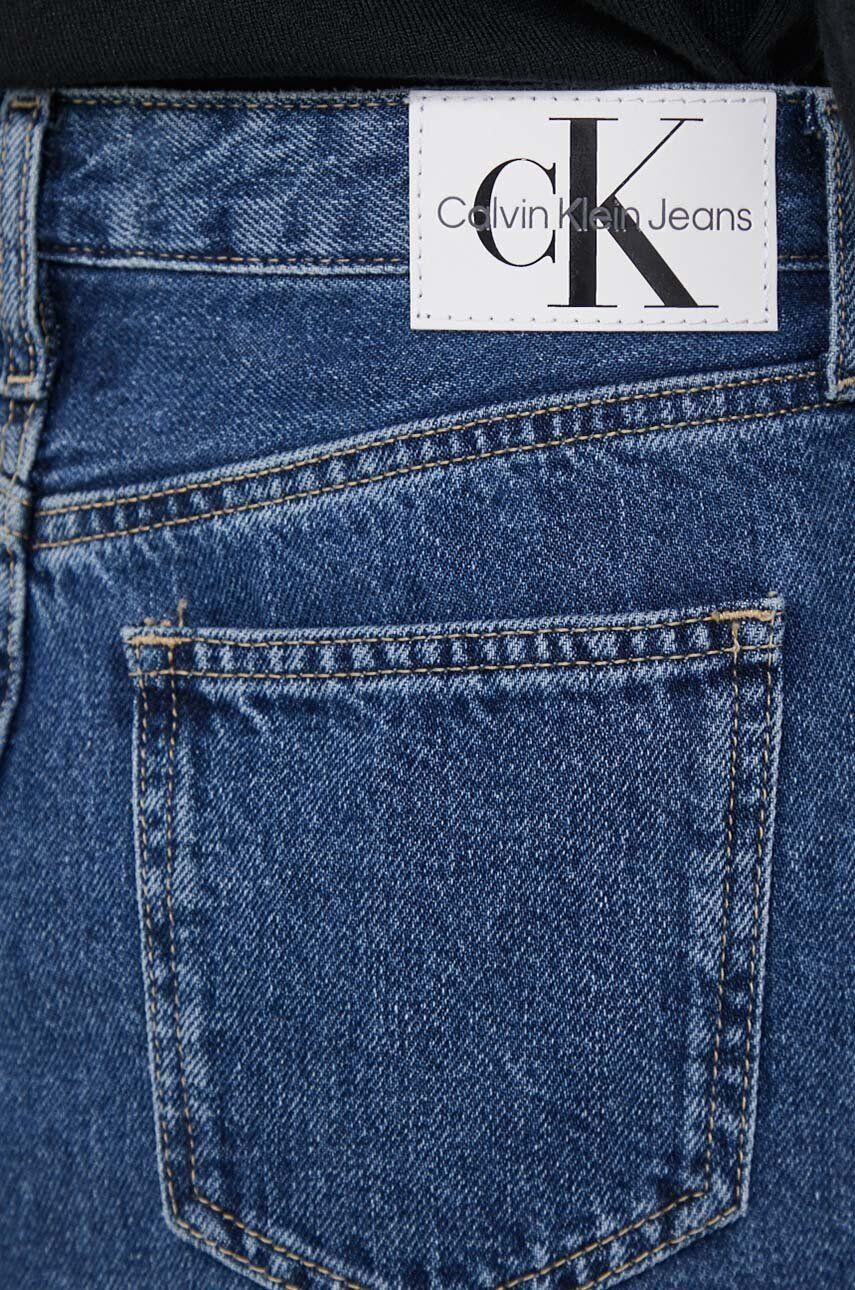 Calvin Klein Rifľová sukňa tmavomodrá farba maxi rovný strih - Pepit.sk