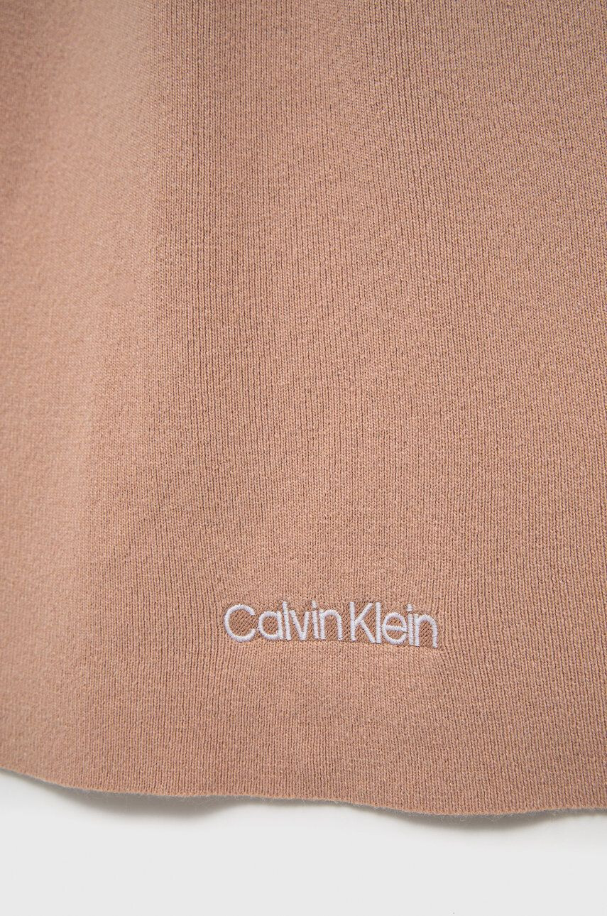 Calvin Klein Šál s prímesou vlny ružová farba jednofarebný - Pepit.sk