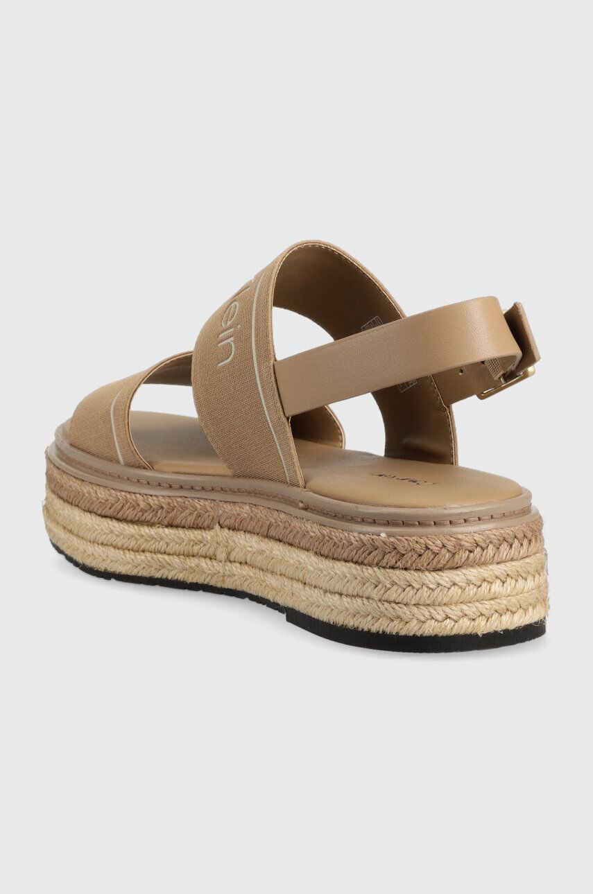 Calvin Klein Sandále FLATFORM WEDGE - HE dámske biela farba na platforme HW0HW01497 - Pepit.sk