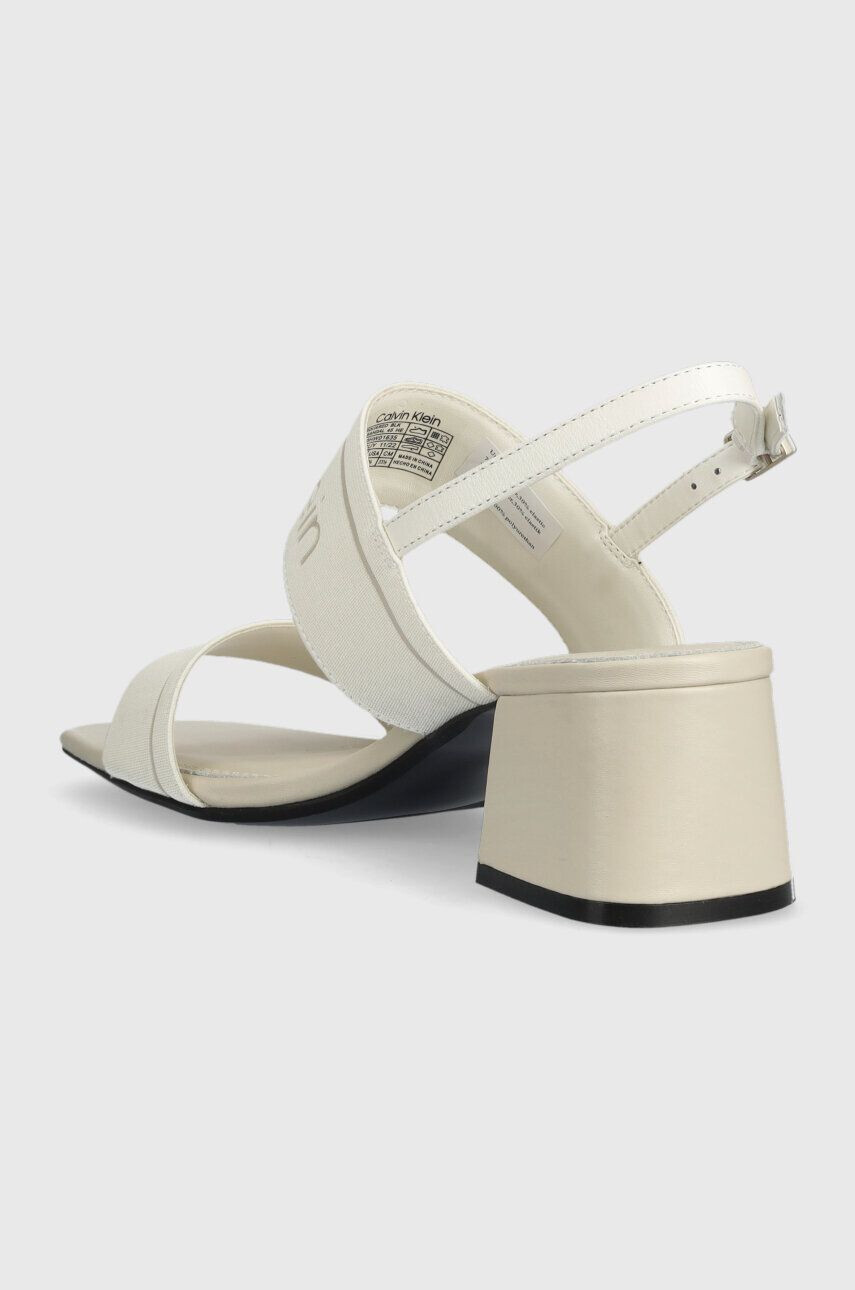 Calvin Klein Sandále SQUARED BLK HL SANDAL 45 HE biela farba HW0HW01635 - Pepit.sk