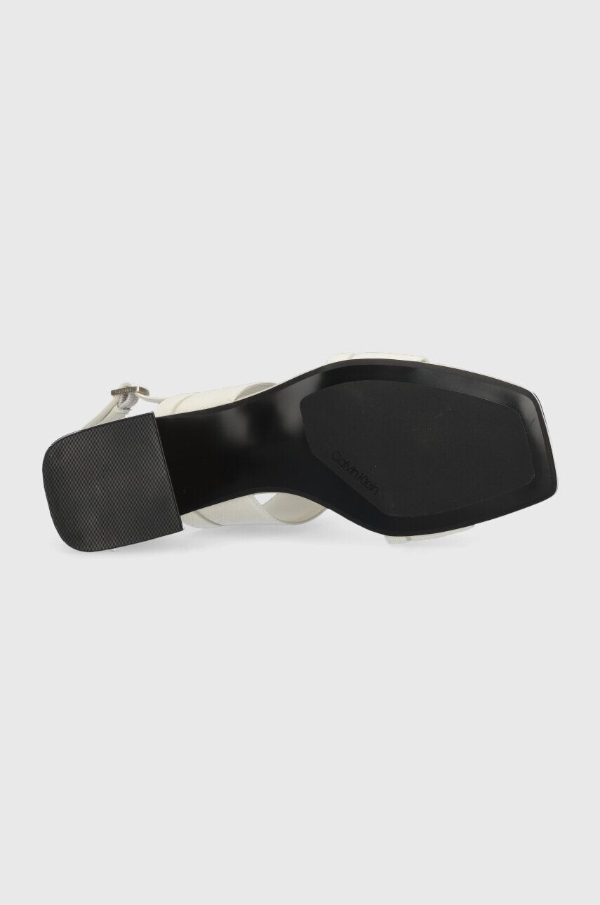 Calvin Klein Sandále SQUARED BLK HL SANDAL 45 HE biela farba HW0HW01635 - Pepit.sk