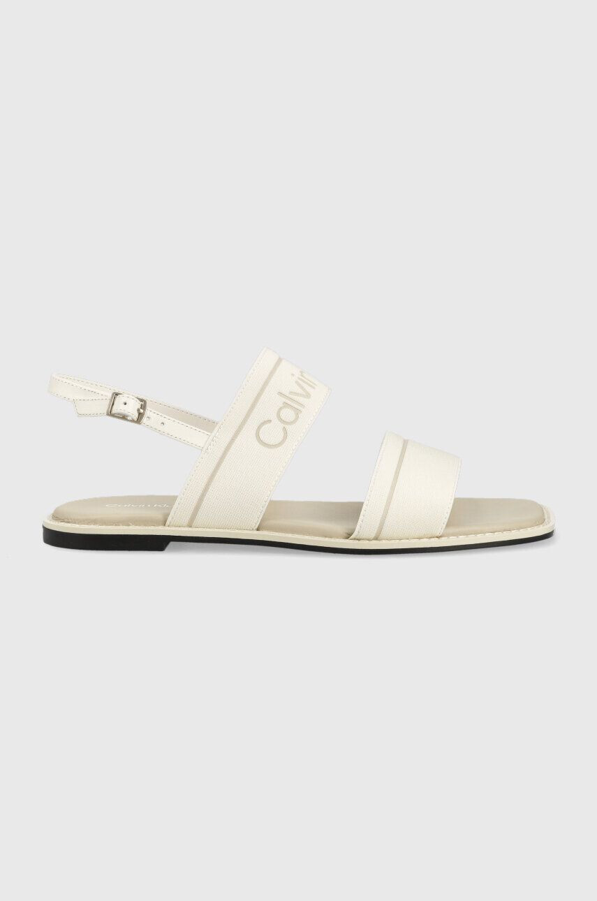 Calvin Klein Sandále SQUARED SANDAL HE dámske béžová farba HW0HW01496 - Pepit.sk