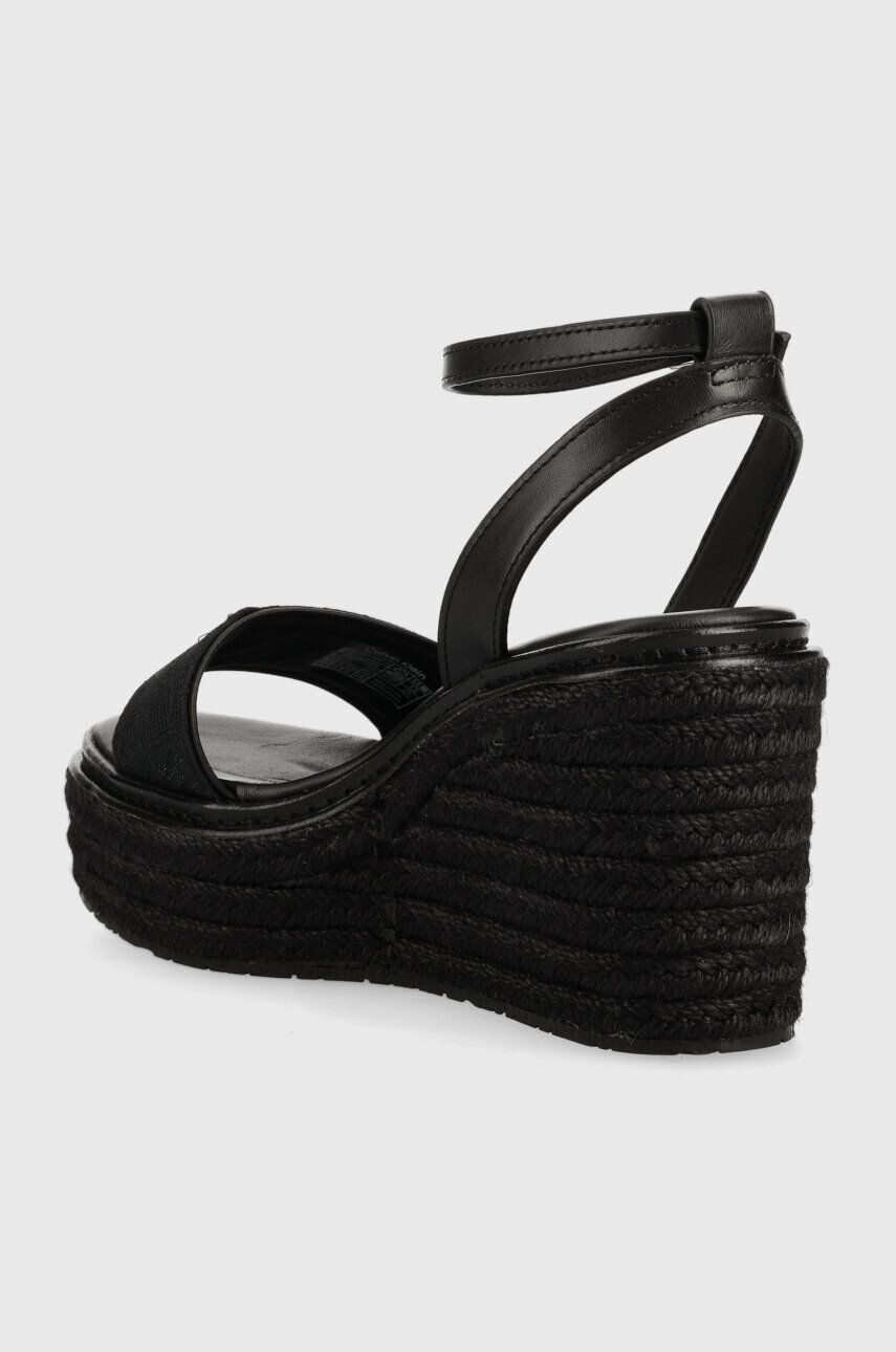 Calvin Klein Sandále WEDGE 50HH W/HW - JQ dámske čierna farba na kline HW0HW01490 - Pepit.sk