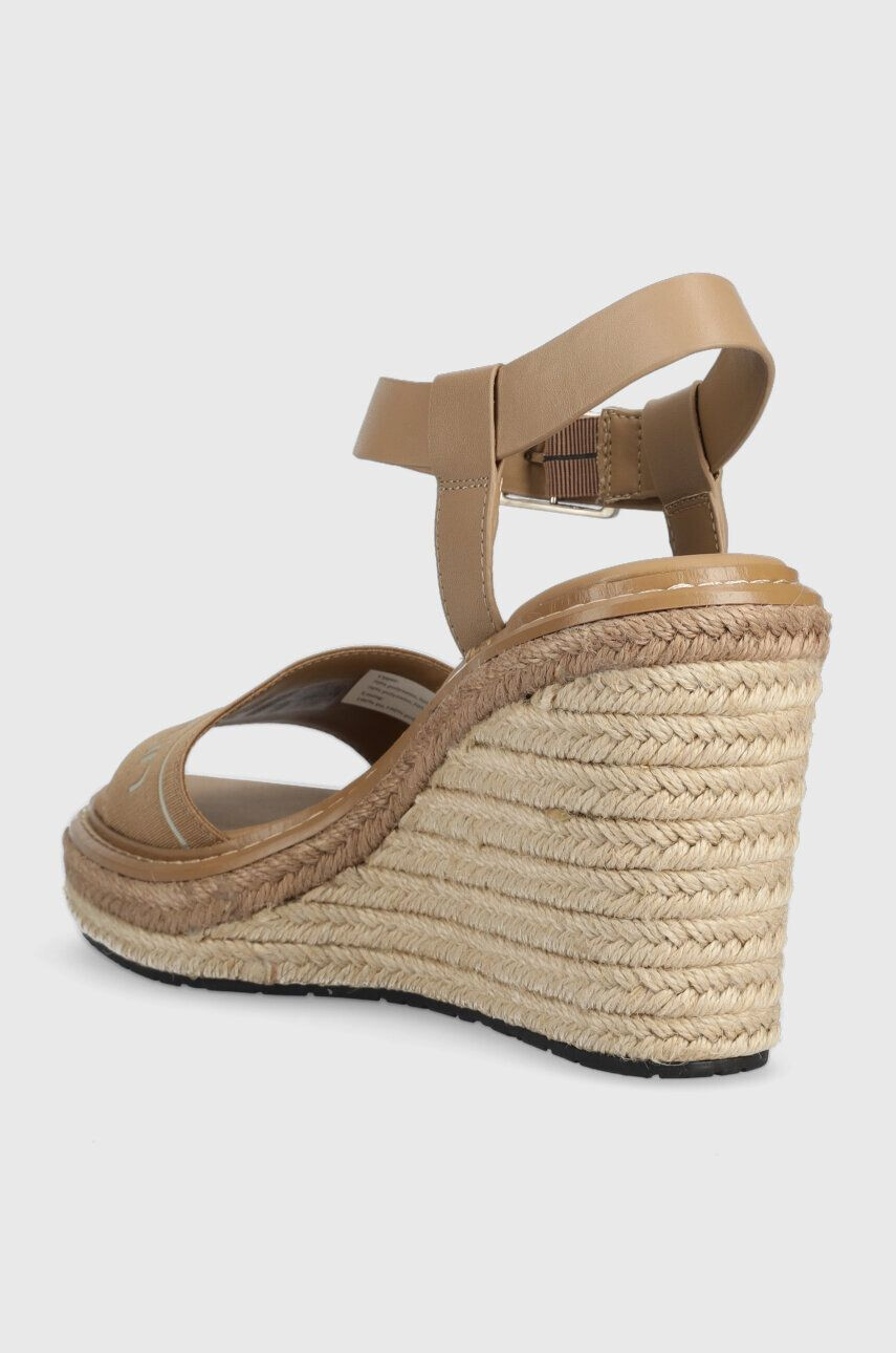 Calvin Klein Sandále WEDGE 70HH - HE dámske béžová farba na kline HW0HW01499 - Pepit.sk