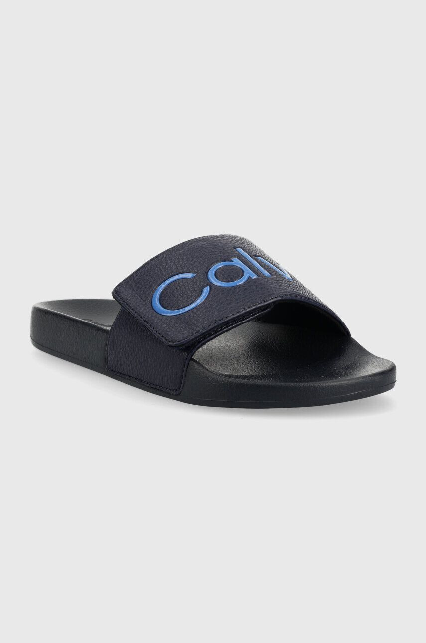 Calvin Klein Šľapky ADJ POOL SLIDE PU pánske čierna farba HM0HM00957 - Pepit.sk