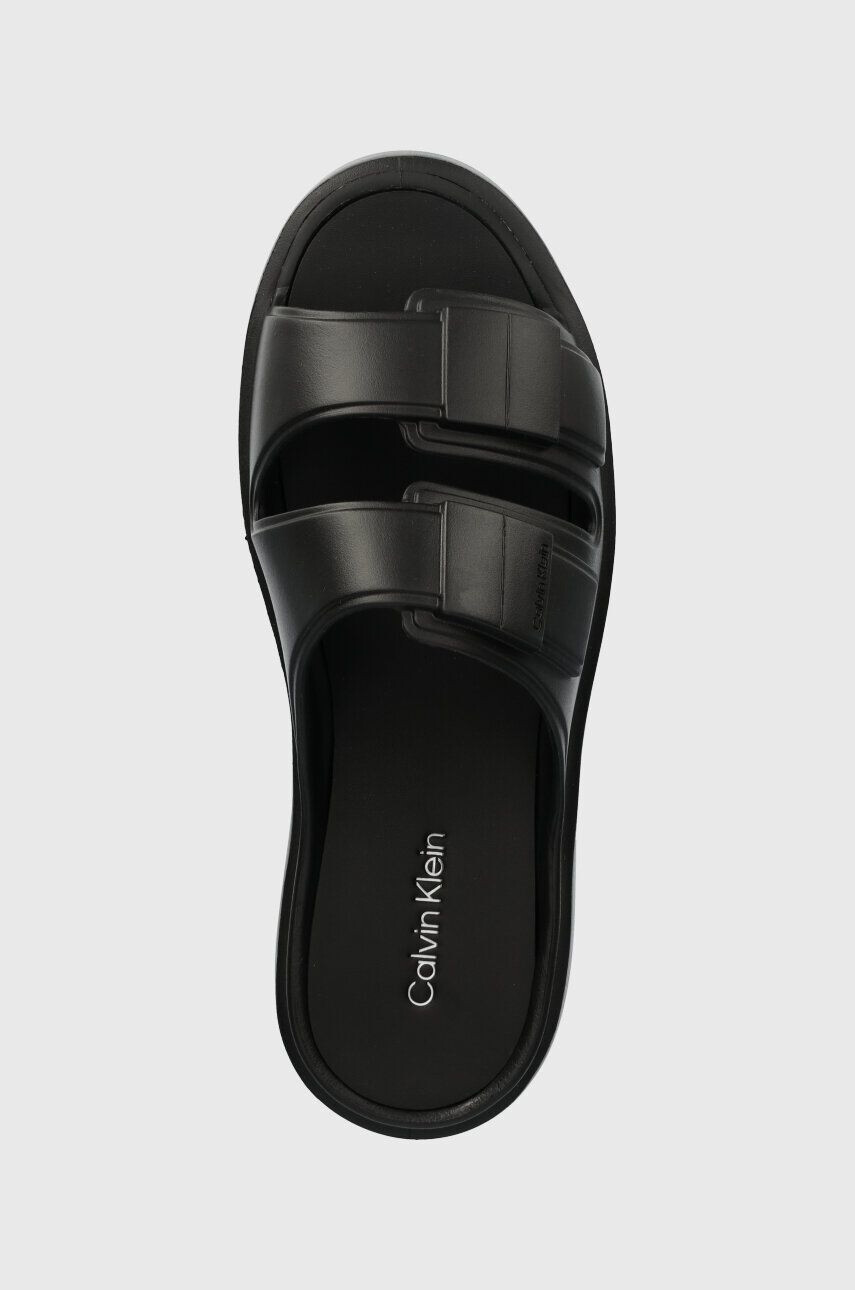 Calvin Klein Šľapky DOUBLE STRAP SLIPPER pánske čierna farba HM0HM00967 - Pepit.sk