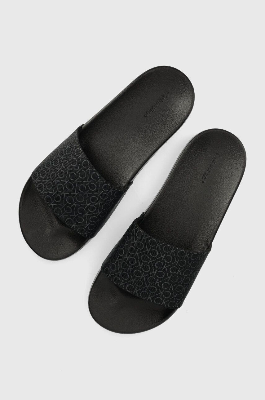 Calvin Klein Šľapky POOL SLIDE MONO pánske čierna farba HM0HM00963 - Pepit.sk