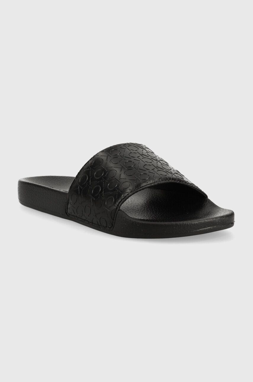 Calvin Klein Šľapky POOL SLIDE - MONO dámske čierna farba HW0HW01624 - Pepit.sk