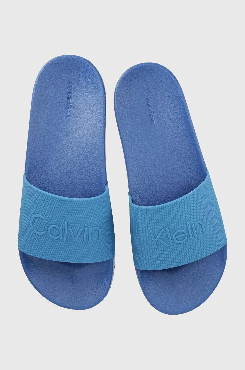 Calvin Klein Šľapky POOL SLIDE RUBBER pánske čierna farba HM0HM01062 - Pepit.sk