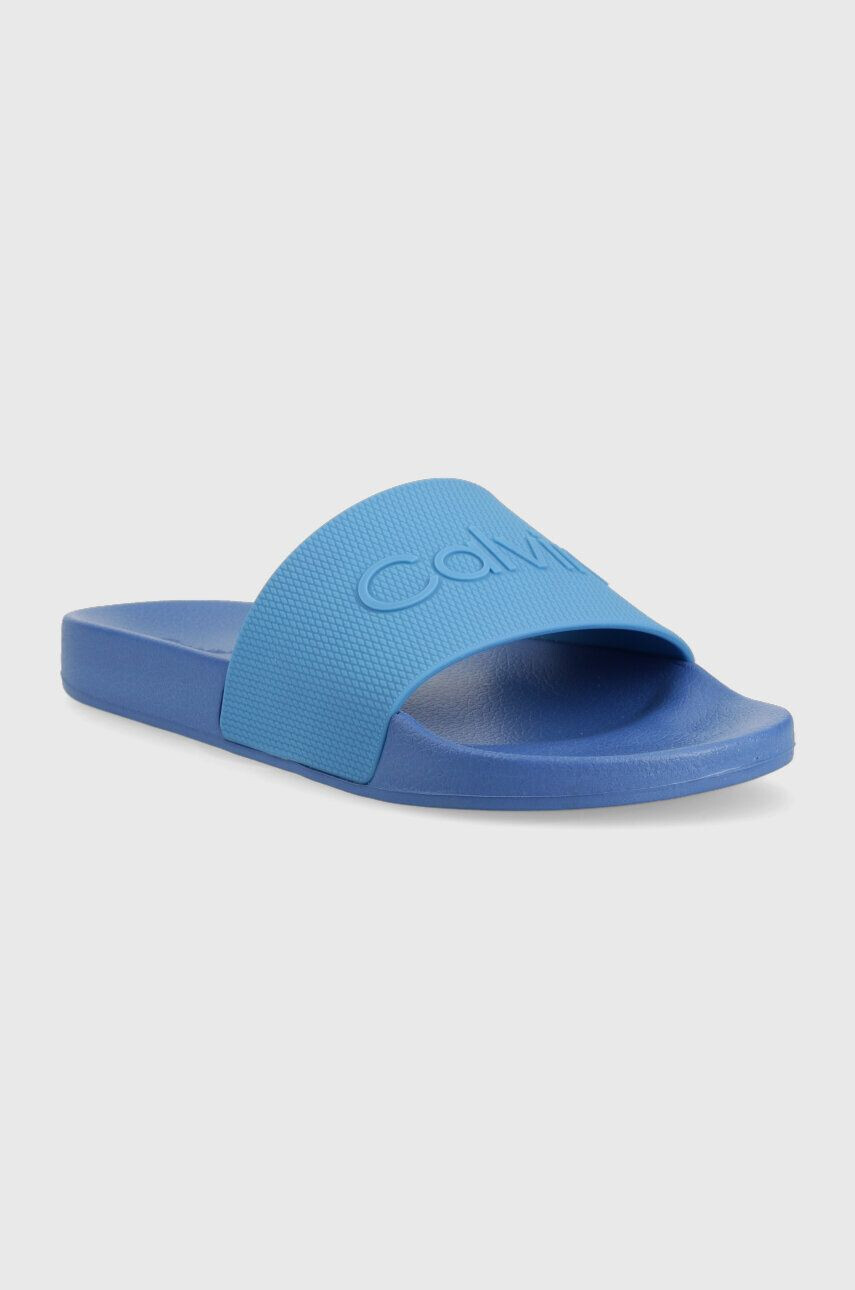 Calvin Klein Šľapky POOL SLIDE RUBBER pánske čierna farba HM0HM01062 - Pepit.sk