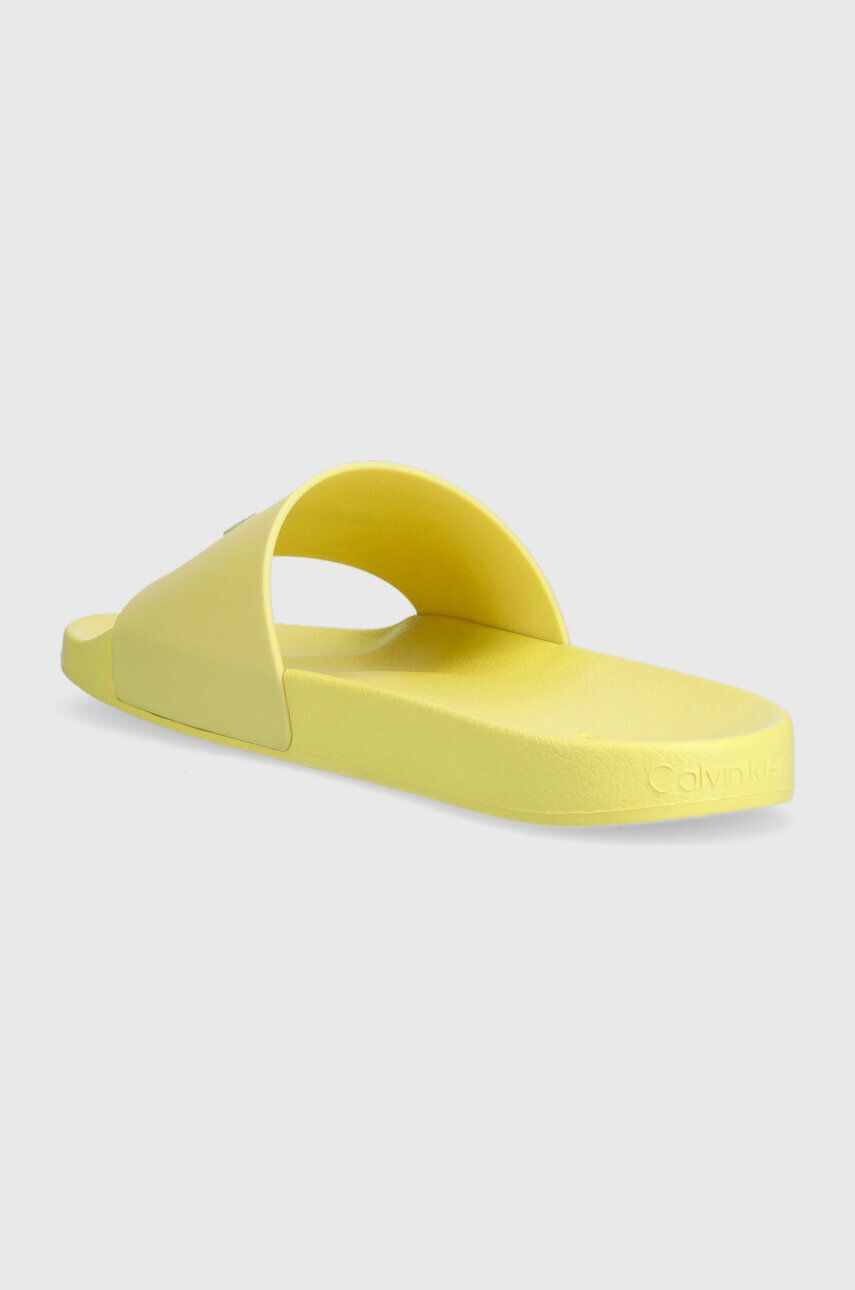 Calvin Klein Šľapky POOL SLIDE RUBBER pánske žltá farba HM0HM00455 - Pepit.sk