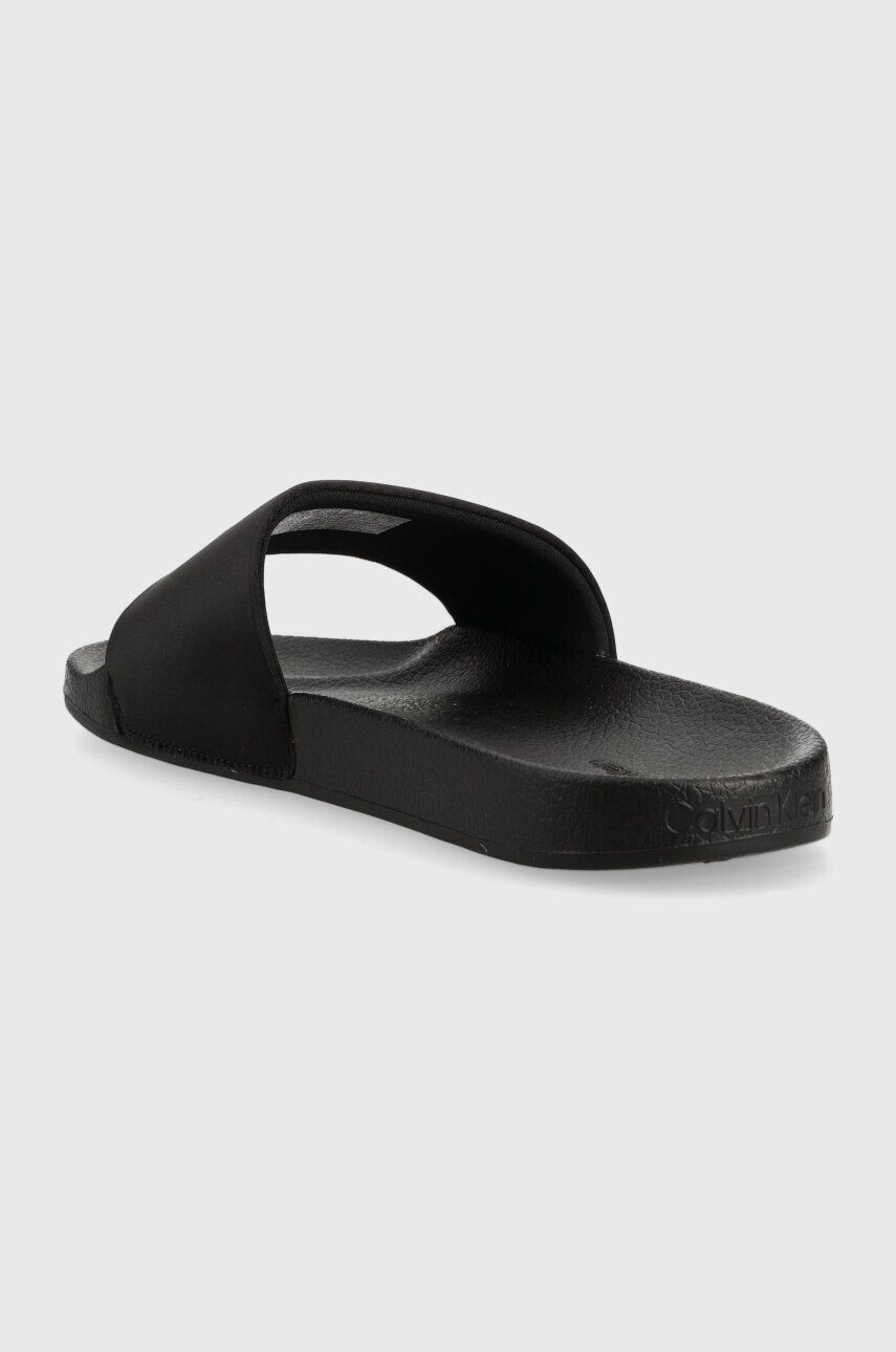 Calvin Klein Šľapky POOL SLIDE - SATIN dámske čierna farba HW0HW01508 - Pepit.sk