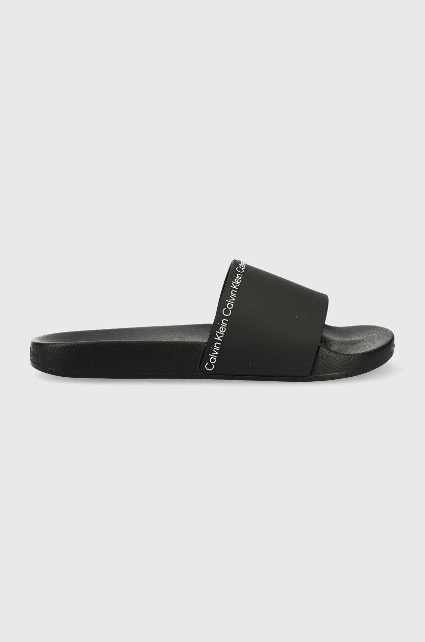 Calvin Klein Šľapky RUBBER POOL SLIDE dámske čierna farba HW0HW01526 - Pepit.sk