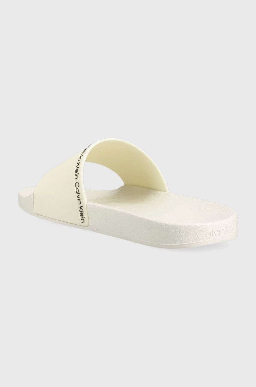 Calvin Klein Šľapky RUBBER POOL SLIDE dámske biela farba HW0HW01526 - Pepit.sk