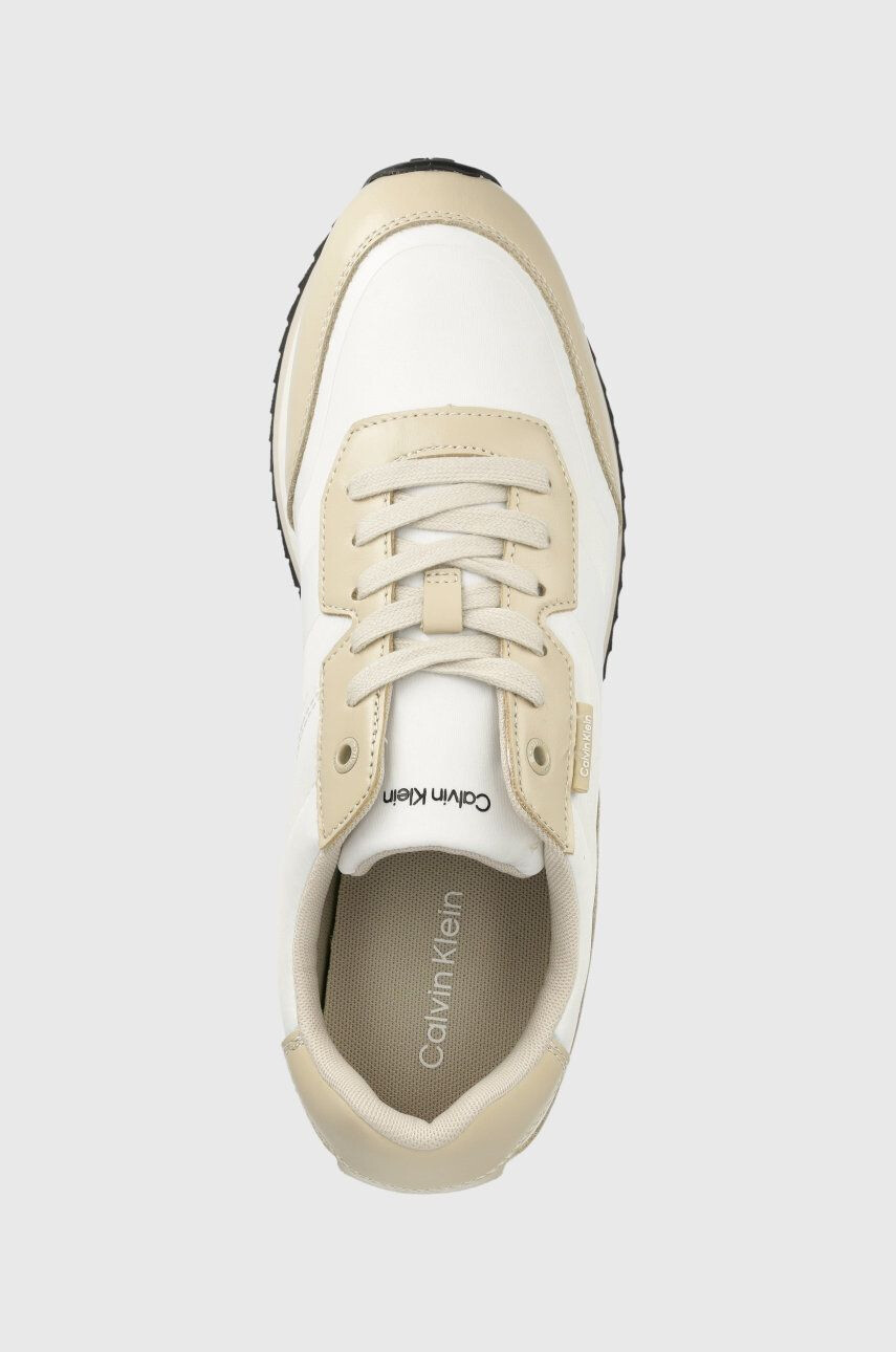 Calvin Klein Tenisky Low Top Lace Up béžová farba - Pepit.sk