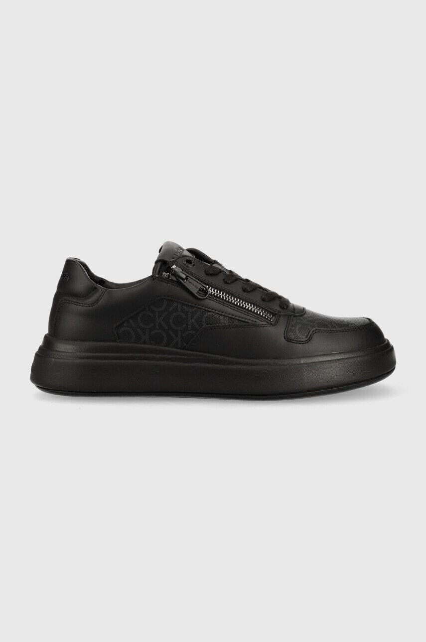 Calvin Klein Tenisky Low Top Lace Up Zip Mono čierna farba - Pepit.sk